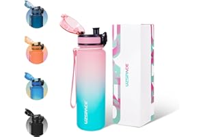 UZSPACE Botella Agua Deportiva,500ml/800ml/1000ml/1.5l, Tritan Botella Agua Sin BPA. Evitar Fugas de Agua y Ideal para el Ejercicio y los Deportes al Aire Libre