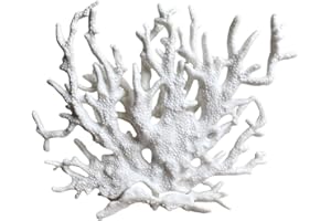 Cadzyre corallo decorativo decorazioni acquario - piante acquario e corallo in resina per acquari d'acqua dolce - accessori (bianco)