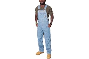 XUSAI Salopette Denim Bib Overall Moda Relaxed Fit Robusto Jeans Overall Regolabile Lavoro Bib Jumpsuit