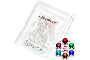 Chanzon 100 Piezas piezas 3mm RGB Parpadeo rápido Dinámica Diodos LED (CC circular intermitente) Componentes electrónicos Diodos emisores de luz parpadeante