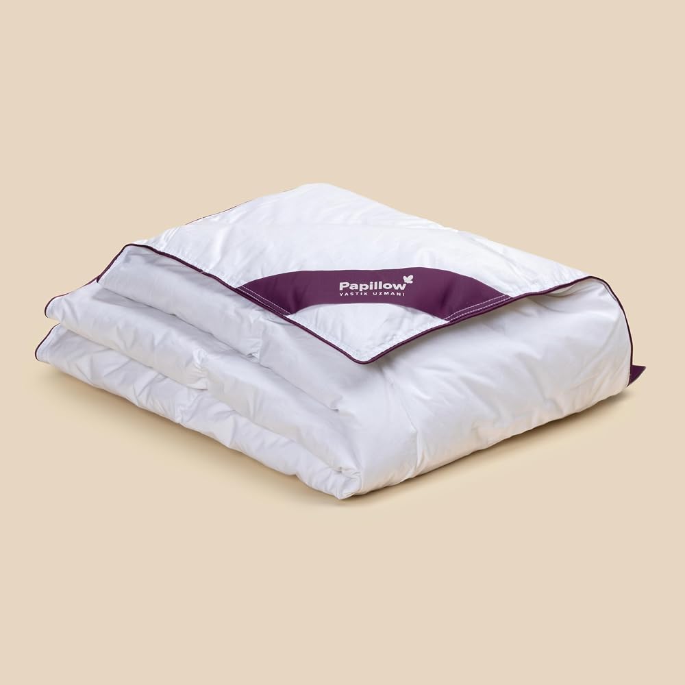 PAPILLOW Baby Duvet 90 Kaz Tüyü Yorgan 95 * 145 cm -%100 Kaz Tüyü (%90 Gıdık Tüyü +%10 Sırt Tüyü)