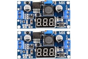 MELIFE 2 Stück Buck Konverter, Verstellbarer DC zu DC Step-down Spannungsregler Power Modul 36 V 24 V 12 V auf 5 V 2 A Spannungsstabilisator mit LED-Display