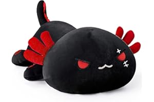 shownicer Peluche Axolotl, Kawaii Axolotl Giocattolo Morbido, Animali di Peluche, Bambola di Peluche Cuscino, Regalo per Bambini Ragazza 3+ Anni (Nero, 50cm)
