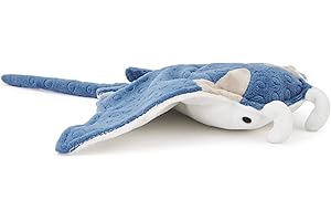 Zappi Co Miękko wypchana przytulanka dla dzieci, niebieska manta, pluszowa zabawka (31-33 cm), kolekcja zwierząt safari, pluszowy miś dla noworodka, pierwsze dziecko