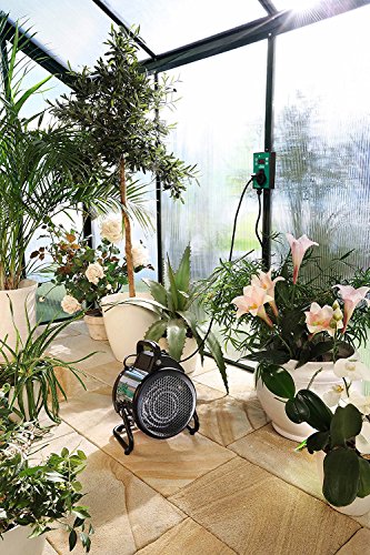 Bio Green Elektrogebläseheizung Palma digital, silber/schwarz, 2000 Watt (inkl. Digital-Thermostat) - 2