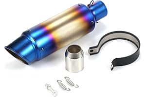 ACAGALA 38-51mm Universal Motorcycle Exhaust Pipe Tail Refit Exhaust Muffler Fit for Motorcycles ATV