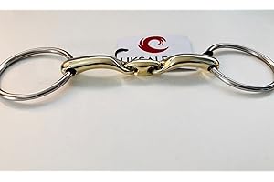 UKSALES25 LOOSE RING SNAFFLE BIT TURTLE CURVED TONGUE SAVER (Horse Bit) (5.5")