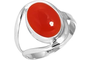 Jeweloporium 925 Sterling Silber Handgemacht Ring for Frau 10x14 Oval Edelstein Statement Schmuck for Gift (99021_R)