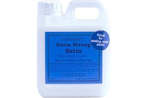 Littlefair's Varnish for Wood - 1ltr, Satin - X Strong & Fast Drying Wood Varnish - Water Based Interior Polyurethane Wood Finish - Lacquer Clear Coat for Wood - Clear Coating Wood Protector