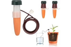 FANGCCC 3 Stück Automatisches Bewässerungssystem für Pflanzen, Selbstbewässerung Tonkegel für Topfpflanzen Balkon & Zimmerpflanzen Urlaubsbewässerung Indoor Outdoor (Orange-3PCS)