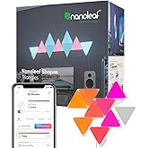 Nanoleaf Shapes Triangle Starter Kit, 9 Smart Light Panels LED RGBW - Modular Wi-Fi Colour Changing Wall Lights, Works with A