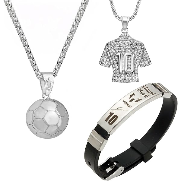 2 Pièces Collier Ensemble - Collier Maillot Football Pour Homme Bracelet de Football pour Garçon Numéro 7 Pendentif Maillot Football Argent cadeaux pour les fans de football cadeau d'anniversaire 2 Pièces Collier Ensemble - Collier Maillot Football Pour Homme Bracelet de Football pour Garçon Numéro 7 Pendentif Maillot Football Argent cadeaux pour les fans de football cadeau d'anniversaire
