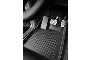 ASZSK Tapis de Sol Voiture pour Tesla Model Y 2024 2023 2022 2021, Tapis en TPE Tesla Model Y, Tapis de Pied pour Voiture Antidérapant et Imperméable, Noir