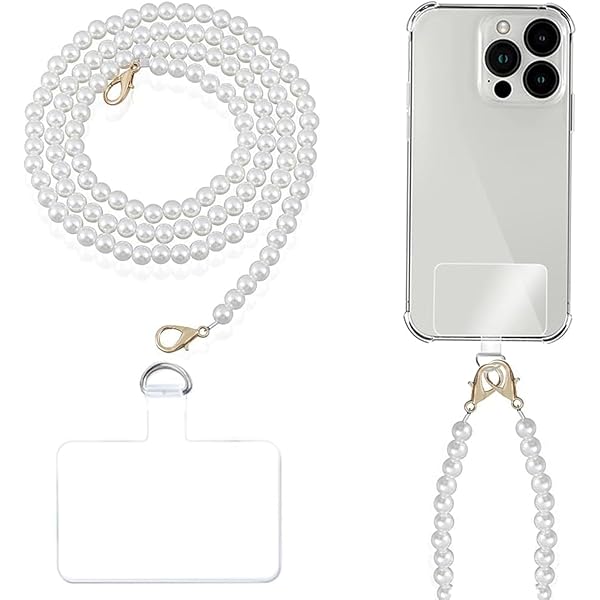 Set 3 Cordini Per Cellulare Con Perline Di Cristallo - Anti-Smarrimento, Nero/Trasparente/Rosa, 23 Cm - Foto 6