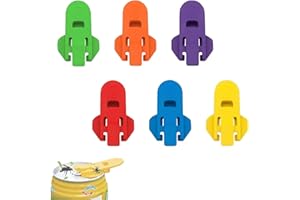 HBINGL 6 Pcs Easy Can Opener Color Drink Shield, Soda Beer Can Opener Beverage Can Top Ring Opener Tool, Leakproof Soda Can Cover Can Openers for Coke Pop Cover Beer or Soda Cans at Picnic BBQ