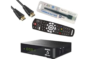 Edision OS NINO+ Full HD Satelliten Linux E2 Receiver schwarz inkl. Wlanabel und HDMI Kabel