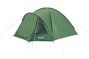 Eurohike Cairns 4 Deluxe Nightfall Tent for 4 People with Darkened Bedroom, Separate Living Area, 4 Man, Easy to Pitch, Tunnel, Sewn In Groundsheet, Family Camping, Festivals, 2000mm HH, Green