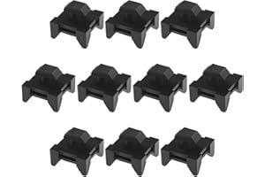 Be In Your Mind 10 Stück Kabelhalter-Nutklemmen Drahtklemmen-Halter passend für europäische Standard-4040-Aluminiumprofile Kabelkanal-Installationsblöcke schwarz 13 x 7,5 mm