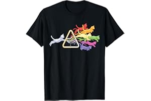 Chat Prisme Arc-en-ciel Lumière Funny Physics Science T-Shirt