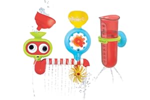 Yookidoo Baby Toddler Bath Toy - Spin 'N' Sprinkle Water Lab with Spinning Gears & Rotating Googly Eyes - Mold Free Suction Cups Attach to Any Tub or Shower(1 2 3 Years Old)- Great Gift for Kids