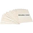 MIVIDE 12 Pack Balsa Wood Sheets, 300x200x1.5MM Balsa Sheet, A4 Wood Sheet Unfinished Blank, A4 Wooden Board for Arts and Crafts, School Projects