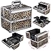 Beyondfashion Black Beauty Box Beauty Jewellery Storage Bag Nail Saloon Case (Leopard)