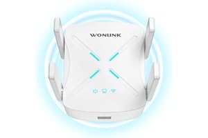 WONLINK AX1800 Mbps Répéteur WiFi 6 Amplificateur WiFi Puissant avec Port Ethernet Gigabit, Repeteur WiFi Double Bande 5G/2,4G Borne WiFi Extender 802.11ax, Compatible avec Toutes Les Box Internet