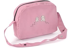 Bayer Chic 2000 - Wickeltasche für Puppen, Puppenwickeltasche, Puppenzubehör, Puppentasche, Bärchen, rosa, ca. 27 x 9 x 22 cm