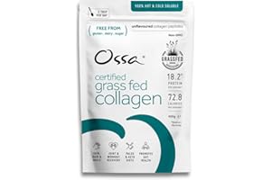 Ossa Collagen Peptides Powder 400g | Grass Fed | Natural Protein Supplement with Amino Acids | Keto & Paleo Friendly | Supports Healthy Hair, Skin, Joints & Muscles