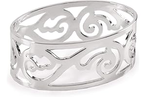 EDZARD Rond de Serviette Vita, argenté, résistant au ternissement, Longueur 5 cm, enssembles de 4