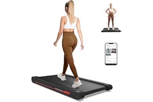 Lysole Tapis de Marche,Tapis de Course réglable 0,3-6 km/h,avec Affichage LED,Télécommande et APP pour Maison et Bureau