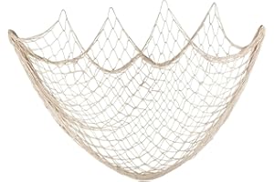 Fousenuk Fischernetz, Deko, Kinder, Maritime Dekoration, Groß Outdoor, Baumwolle, Kinderzimmer Fischerei Dekorative Mediterranen, Wohnzimmer Wandbehänge Fotografie Wanddekoration Circa (100 X 200cm)