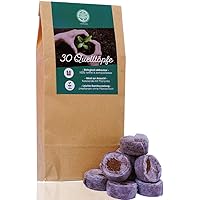 Loveplants Kokos Quelltabletten mit Nährstoffen – 30 Stück, gepresste Kokoserde zur Pflanzen Anzucht ohne zu Pikieren…