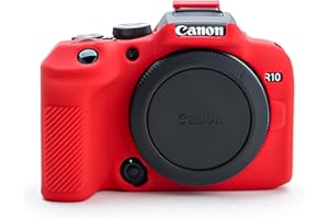 Etui EOS R10, silikonowe etui ochronne MUZIRI KINOKOO - kompatybilne z aparatem Canon EOS R10 - lekkie, miękkie, gumowe etui łatwe do przenoszenia, Czerwony, Etui na aparat