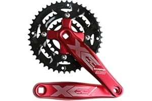 GANOPPER Square Taper Crankset Mountain Bike 9S Chainwheel 44T Chainset 22T 32T