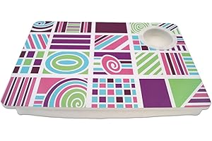 ‎PRIMOLIVING PrimoLiving Knietablett mit Tassenhalterung - 41 x 28,2 x 7,5 cm – Tablett als Laptopunterlage – Sofa oder Bett-Tablett – P-916