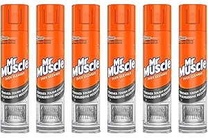 6 x Cans Of Mr Muscle Oven Cleaner Powerful Cleaning Action 300ml Per Can