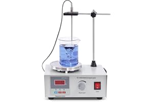 SHZICMY Magnetrührer mit Heizplatte 250 W digitaler Magnetic Stirrer Hot Plate 2L 2000 U/min Magnetrührgerät mit Temperaturanzeige für Laboratorien