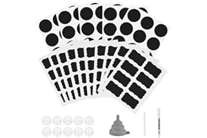 Miorkly Samoprzylepna etykieta z przyprawami, może być używana w słoiku z przyprawami, łącznie z zmywalnym pisaniem, filtrem do przypraw i lejkiem silikonowym