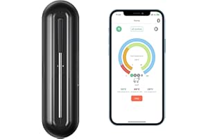 Bewahly Bluetooth termometr do mięsa, bezprzewodowy termometr do grilla, sterowanie za pomocą aplikacji Smart App, cyfrowy termometr do smażenia, wodoszczelny, do piekarnika, grilla, mięsa, smażenia, BBQ