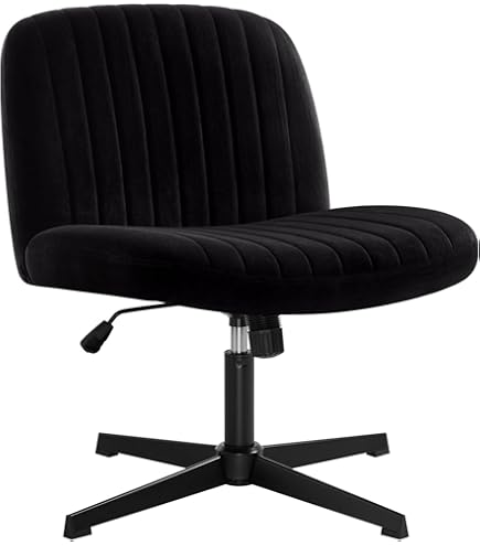 Sweetcrispy bureaustoel zonder armleuningen, met PU leer, leesstoel