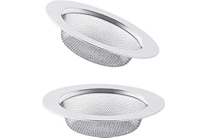 ANDSHUAI Filtro Lavandino Cucina,Filtro Lavello Cucina,Filtro Lavello,Filtri Lavandino,Filtro per Lavello,Filtro per Lavandino,Filtro Lavello Cucina in Acciaio Inossidabile,Ø7.8cm,2 Pezzi