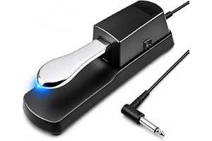 K KASONIC Sustain Pedal Universal med Polarity Switch 1/4" Jack