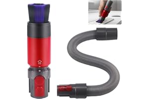 NEIVEINO 2 Pièces Brosse Anti-Rayures pour Dyson Aspirateur Kit, pour Dyson V8/V10/V11/V15 Accessoires, avec Rallonge Tuyau Extensible Aspirateur, pour Universel Accessoires Aspirateur