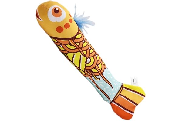 ThxMadam Jouet Chat Herbe à Chat, Jouet pour Chat Poisson Chat Griffoir avec Cataire,Cat Toy Fish with Catnip