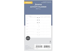 Filofax Osobisty organizer, wkład do planera aktywności, biały