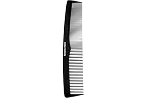 TONGTLETECH Hair Comb- a Professional Carbon Anti-static Barber Comb Cutting Comb Heat Resistant Fine Cutting Grip Comb Hairdressing Comb Master Barber Comb,Medium and Fine Tooth in Black