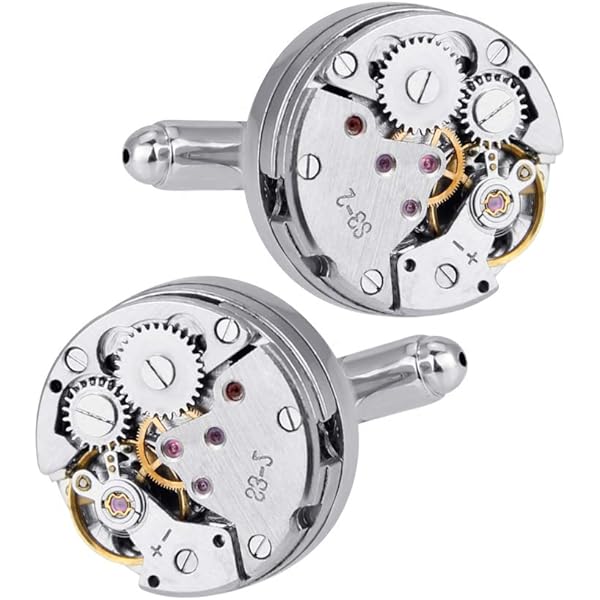 Boutons de Manchettes Homme Acier et Carbone Noir | L'Horloger De Vern