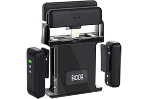 CAWEVON Wireless Lavalier Microphone, Mini Microphone with Noise Cancellation(2 TX+2 RX+Charging Case),20H Battery, 200ft, Podcast Microphone for iPhone Android, PC