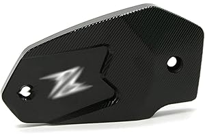 MZ-STORE Moto CNC Aluminum Avant Couvercle Réservoir de Liquide Frein pour Z900 2017 Z800 2013-2016 Z650 2017 Vers 650 2007-2017 ER6N 2009-2016 ER6F 2009-2016 Ninja650 (Noir)